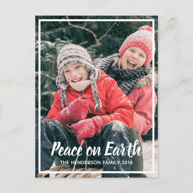 Cartes Pour Fêtes Annuelles Paix sur Terre (Devant)