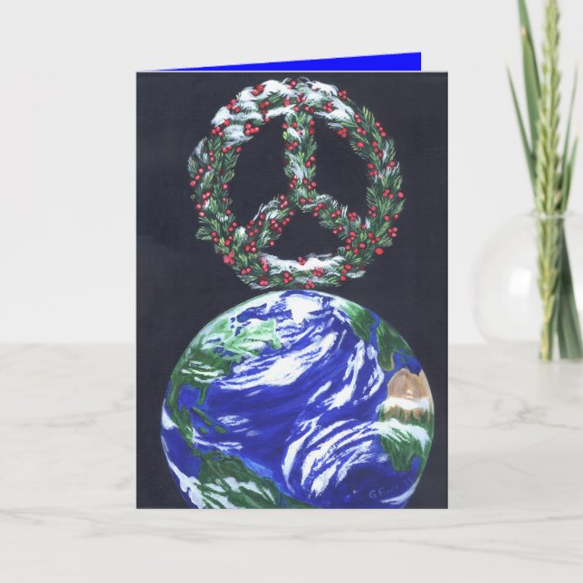 Cartes Pour Fêtes Annuelles Paix sur Terre (Devant)