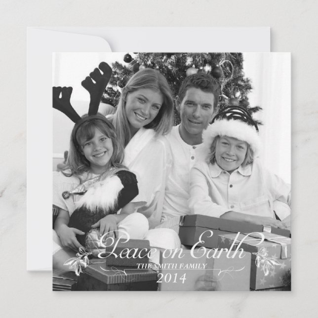 Cartes Pour Fêtes Annuelles Paix sur Terre (Devant)