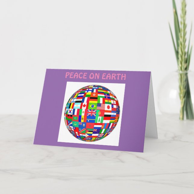 CARTES POUR FÊTES ANNUELLES PAIX SUR TERRE (Devant)