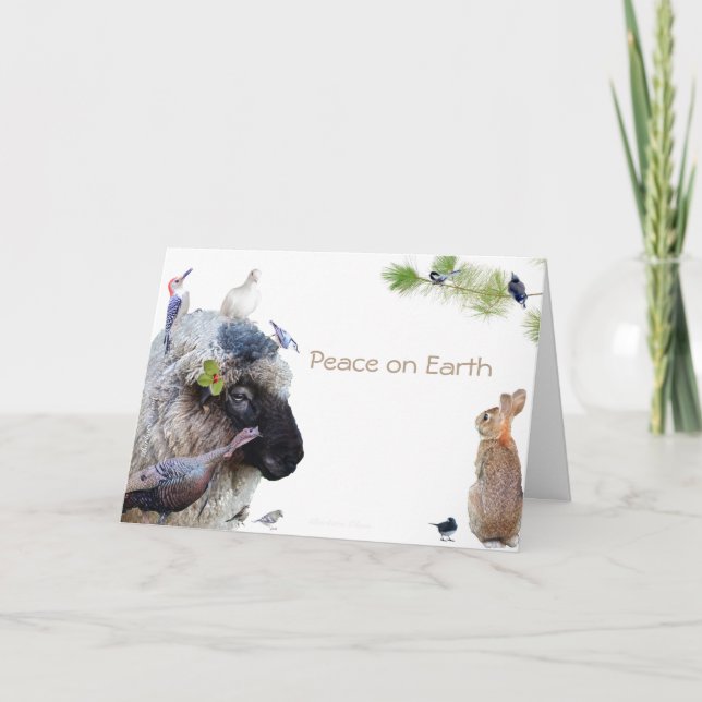 Cartes Pour Fêtes Annuelles Paix sur Terre : Bonne volonté pour tous (Devant)