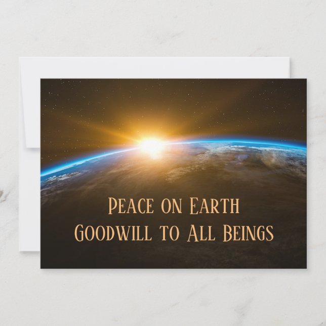 Cartes Pour Fêtes Annuelles Paix sur Terre | Bonnes Fêtes | Personnaliser (Devant)