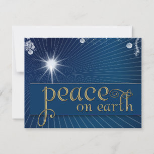 Cartes Pour Fêtes Annuelles Paix sur terre... en paix céleste