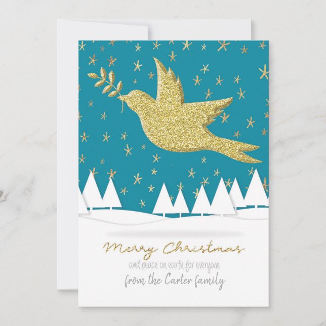 Cartes Pour Fêtes Annuelles Paix sur terre pour tout le monde. (Devant)