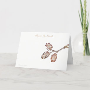 Cartes Pour Fêtes Annuelles Paix sur Terre : Puissance de l'amour