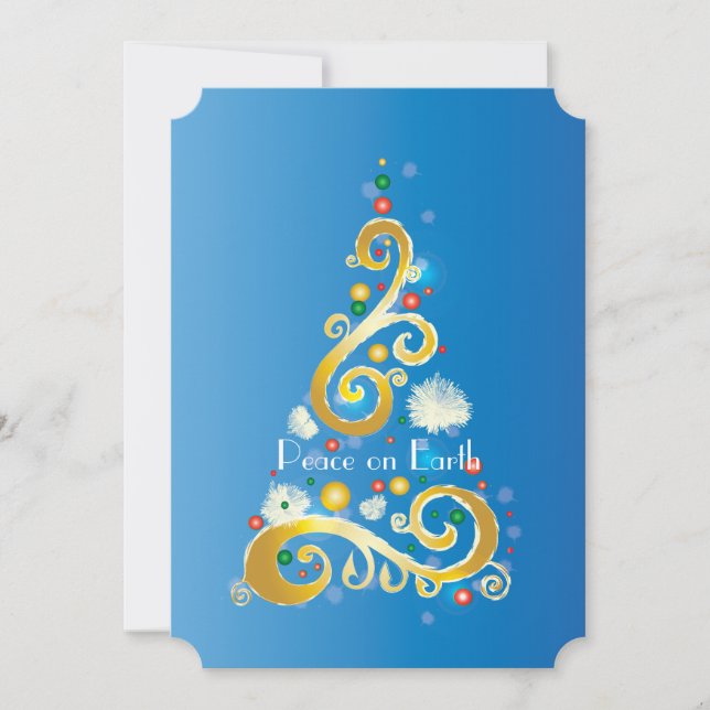 Cartes Pour Fêtes Annuelles Paix sur Terre V (Devant)