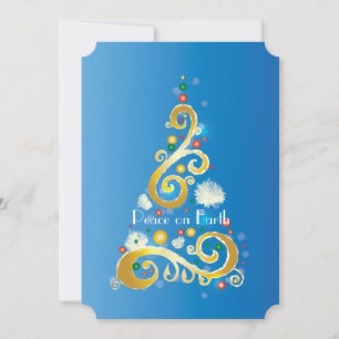 Cartes Pour Fêtes Annuelles Paix sur Terre V