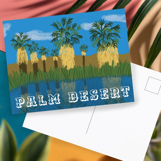Cartes Pour Fêtes Annuelles Palm Desert Palm Springs Oasis California Mojave (Palm Desert Palm Springs Oasis California Mojave CUSTOM Postcard
)