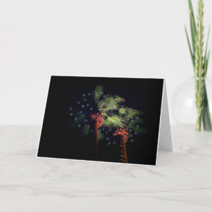 Cartes Pour Fêtes Annuelles Palm Springs Palmiers jumeaux Arbres de Noël