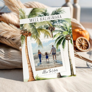 Cartes Pour Fêtes Annuelles Palmier tropical Mele kalikimaka Noël