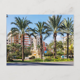 Cartes Pour Fêtes Annuelles Palmiers autour du rond-point Luceros, Alicante