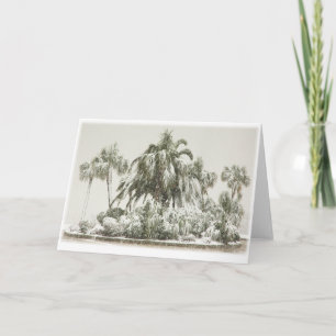 Cartes Pour Fêtes Annuelles Palmiers dans la neige