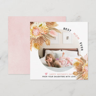 Cartes Pour Fêtes Annuelles Pampas séché herbe et fleurs Fête des Mères photo