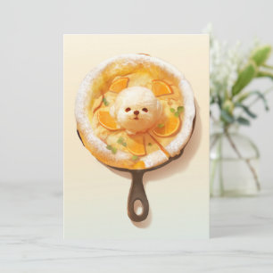 Cartes Pour Fêtes Annuelles Pancake hollandais bébé avec crème glacée de chien