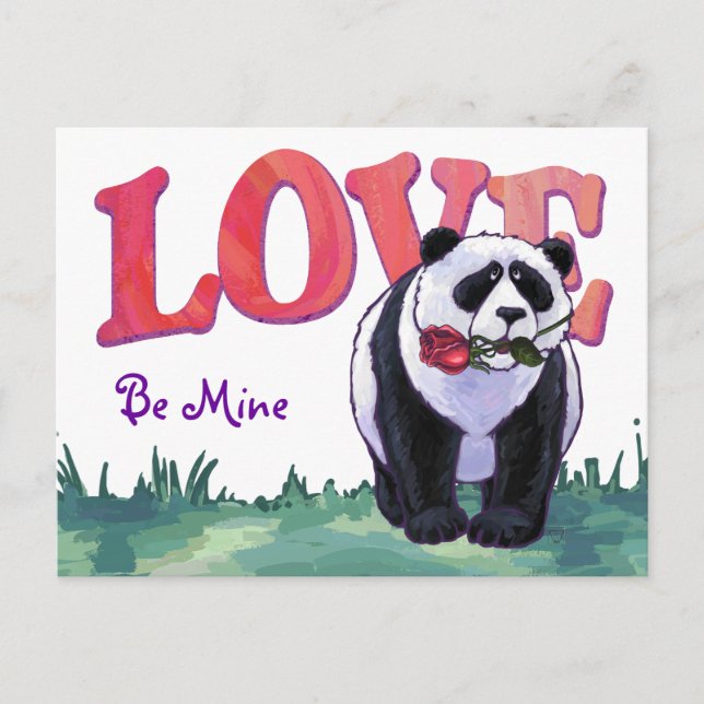 Cartes Pour Fêtes Annuelles Panda Bear Saint Valentin (Devant)