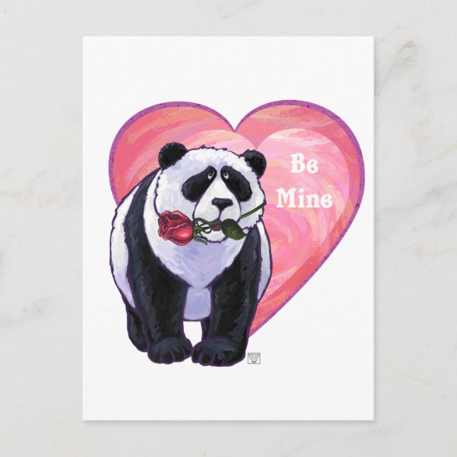 Cartes Pour Fêtes Annuelles Panda Bear Saint Valentin (Devant)