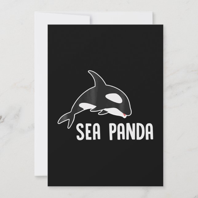 Cartes Pour Fêtes Annuelles Panda de mer - Drôle tueur baleine Orca Biologie m (Devant)