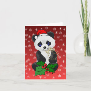 Cartes Pour Fêtes Annuelles Panda de Noël