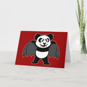 Cartes Pour Fêtes Annuelles Panda de vampire