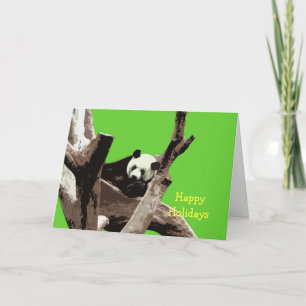 Cartes Pour Fêtes Annuelles Panda géant des Joyeuses Vacances