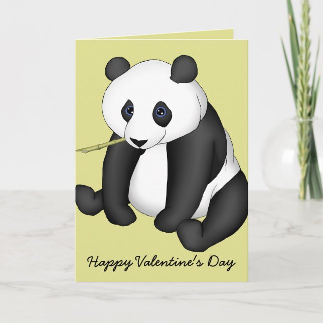 Cartes Pour Fêtes Annuelles Panda heureux Valentine de Beary (Devant)