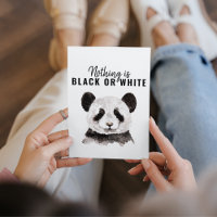 Panda Noir Et Blanc Moderne Et Amusant Avec Citati