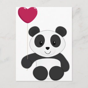 Cartes Pour Fêtes Annuelles Panda Valentine