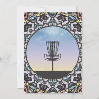 Cartes Pour Fêtes Annuelles Panier de golf sur disque