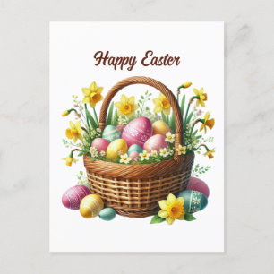 Cartes Pour Fêtes Annuelles Panier de Pâques joyeux