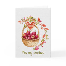 Panier de pommes Enseignants Merci