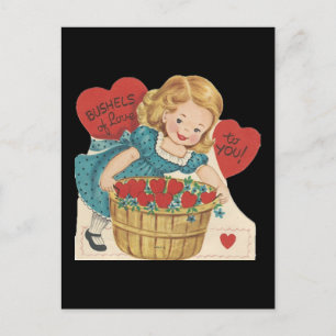 Cartes Pour Fêtes Annuelles Panier vintage D'Amour Valentine