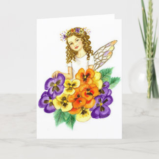 Cartes Pour Fêtes Annuelles Pansy Garden Fairy JL Biel