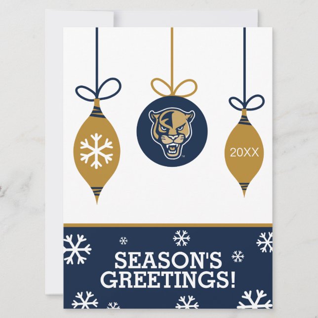 Cartes Pour Fêtes Annuelles Panthers de la FIU - Noël (Devant)