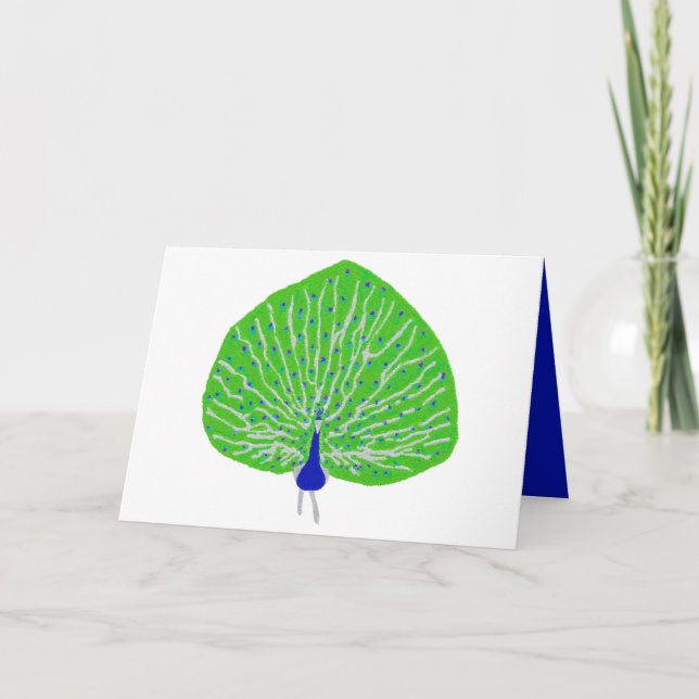 Cartes Pour Fêtes Annuelles paon de parties scintillant moderne (Devant)