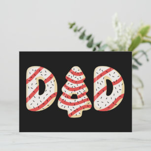 Cartes Pour Fêtes Annuelles Papa de fête de famille assorti au gâteau d'arbre 