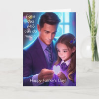 Papa et fille font la magie