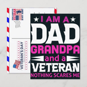 Cartes Pour Fêtes Annuelles Papa Grand-père et Vétéran Rien ne me fait peur