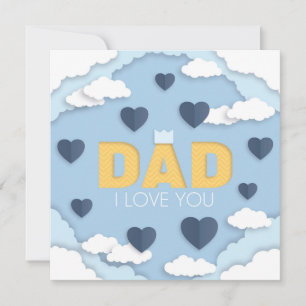 Cartes Pour Fêtes Annuelles Papa, je t'aime, salut fête des pères