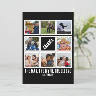Cartes Pour Fêtes Annuelles Papá personnalisé l'homme mythe légende 8 Collage