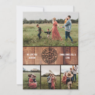 Cartes Pour Fêtes Annuelles Papa personnalisé L'homme Mythe Légende Photo Fête