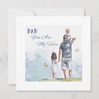 Cartes Pour Fêtes Annuelles Papa, tu es mon héros