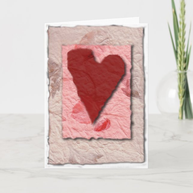 CARTES POUR FÊTES ANNUELLES PAPIER DE RIZ VALENTINE (Devant)