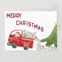 Papier de toilette amusant Camion rouge Noël
