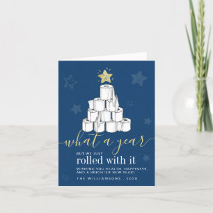 Cartes Pour Fêtes Annuelles Papier de toilette Arbre de Noël Script Année 2020