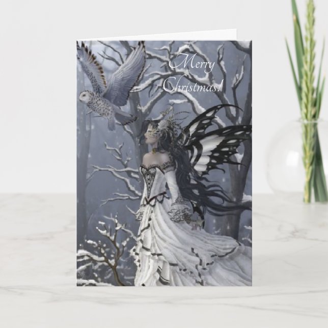 Cartes Pour Fêtes Annuelles papillon-d'hiver-fée (Devant)