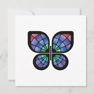 Cartes Pour Fêtes Annuelles Papillon en verre tendu