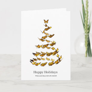 Cartes Pour Fêtes Annuelles Papillon Monarque Noël Accueil d'entreprise