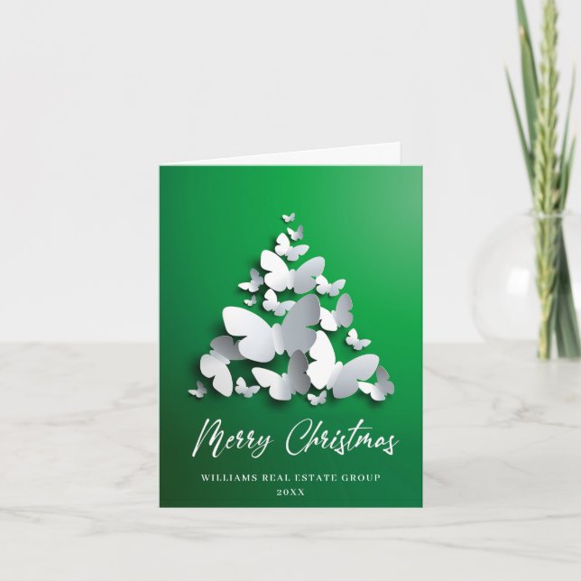 Cartes Pour Fêtes Annuelles Papillon Monarque Noël Accueil d'entreprise (Devant)