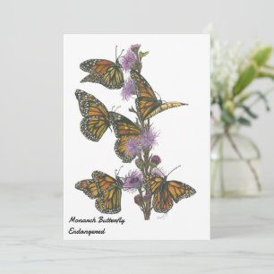 Cartes Pour Fêtes Annuelles Papillons Monarques Peints À La Main Magique