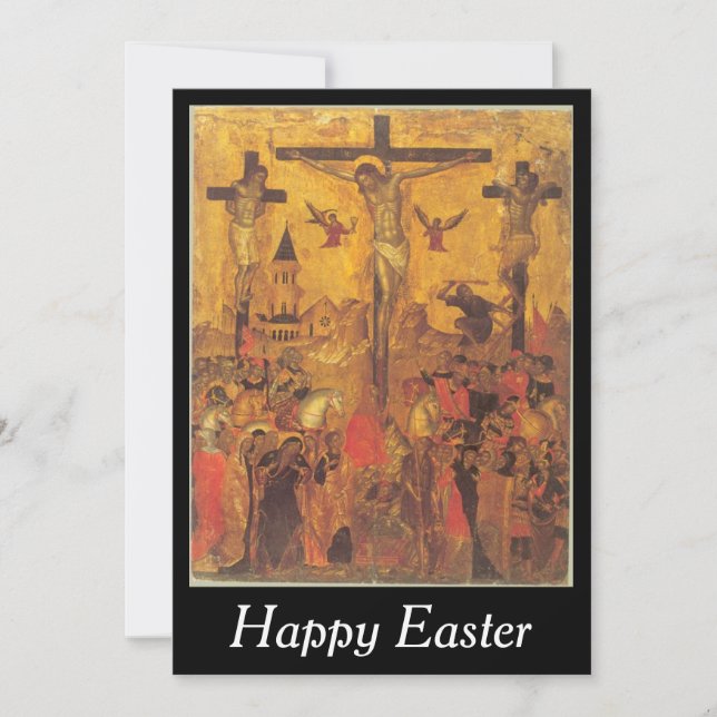 Cartes Pour Fêtes Annuelles pâque crucifix (Devant)
